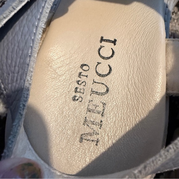 Sesto Meucci Blue Platform Sandals - Picture 3 of 7